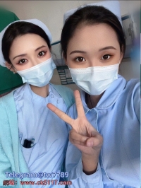 雙飛  3P 一身性感護士裝 彷彿稍微彎腰就看到小蜜桃